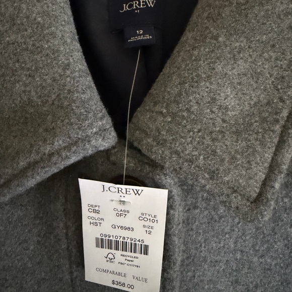 J. Crew Factory Wool-Blend Winter Coat - Picture 8 of 13